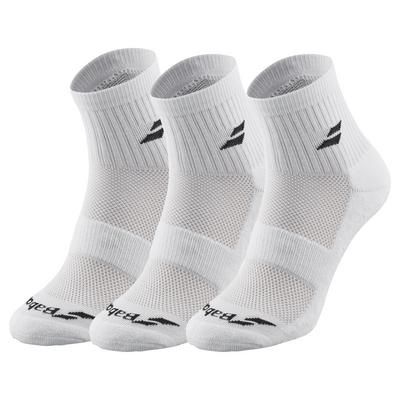 Babolat Quarter Sock 3 Pairs Unisex Sock - White