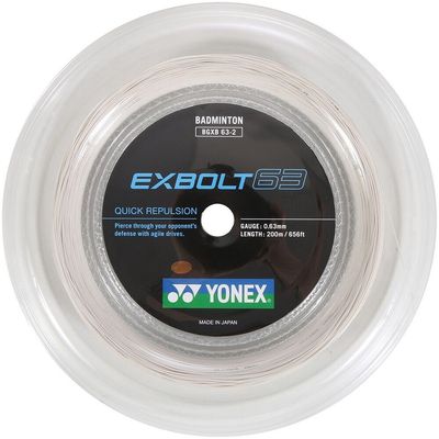 Yonex BG Exbolt 63 Badminton String Reel 200m White