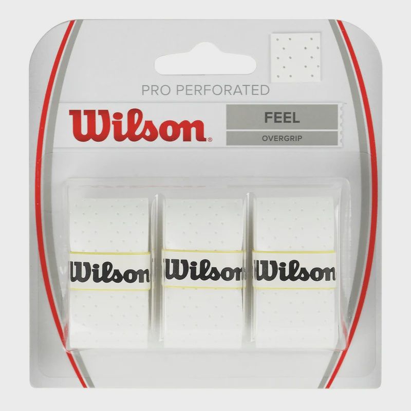 Wilson Pro Perforated Overgrip 3 Pack White