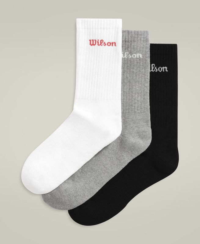 Wilson Unisex Crew Socks - Multi- 3 Pairs