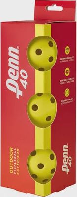 Penn 40 Outdoor Pickleball Balls - Pack of 3 Yellow