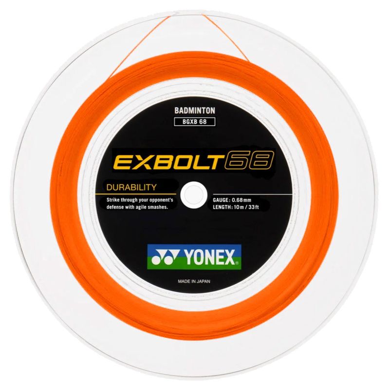 Yonex Exbolt 68 Badminton String Reel 200m - Flash Orange
