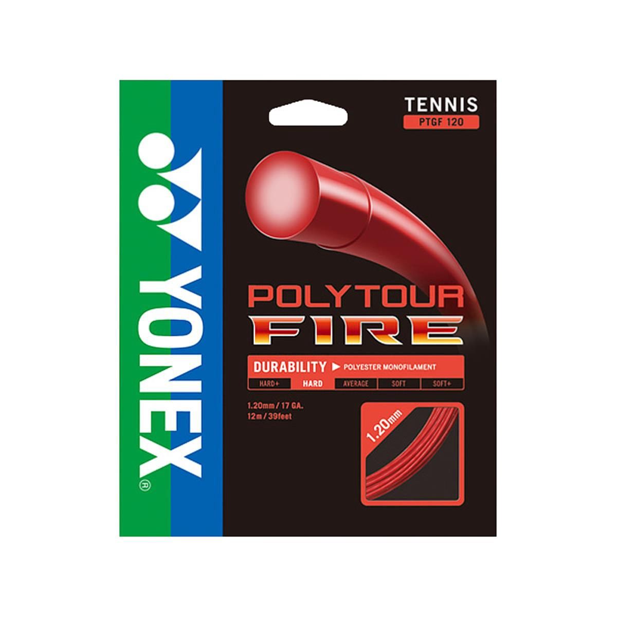 Yonex Poly Tour Fire Tennis String Set 1.25mm - Red
