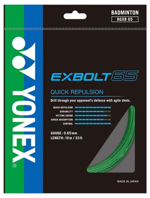 Yonex BG Exbolt 65 Badminton String Set - Green