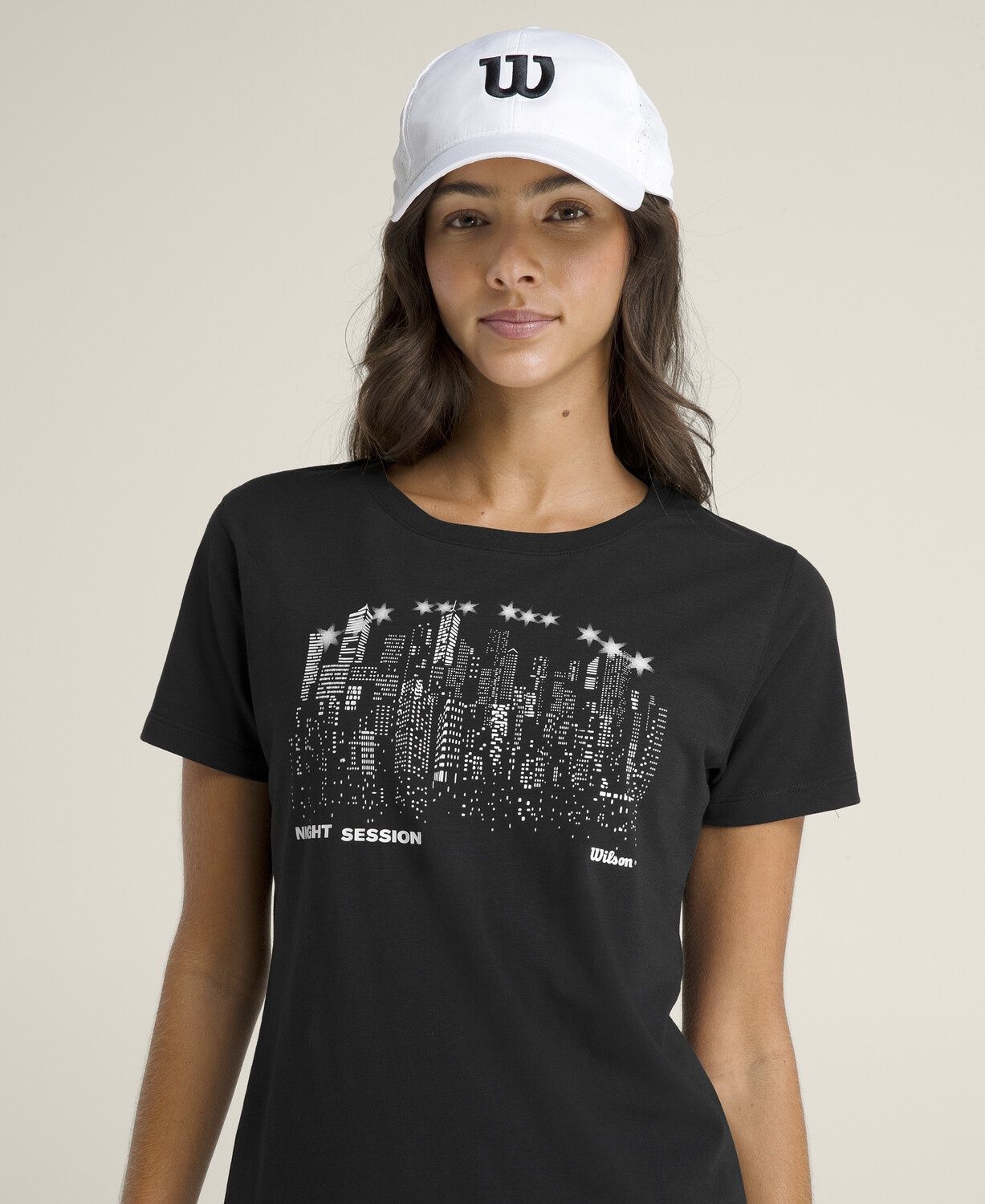 Wilson Night Skyline Tech Women&#39;s Tee - Black