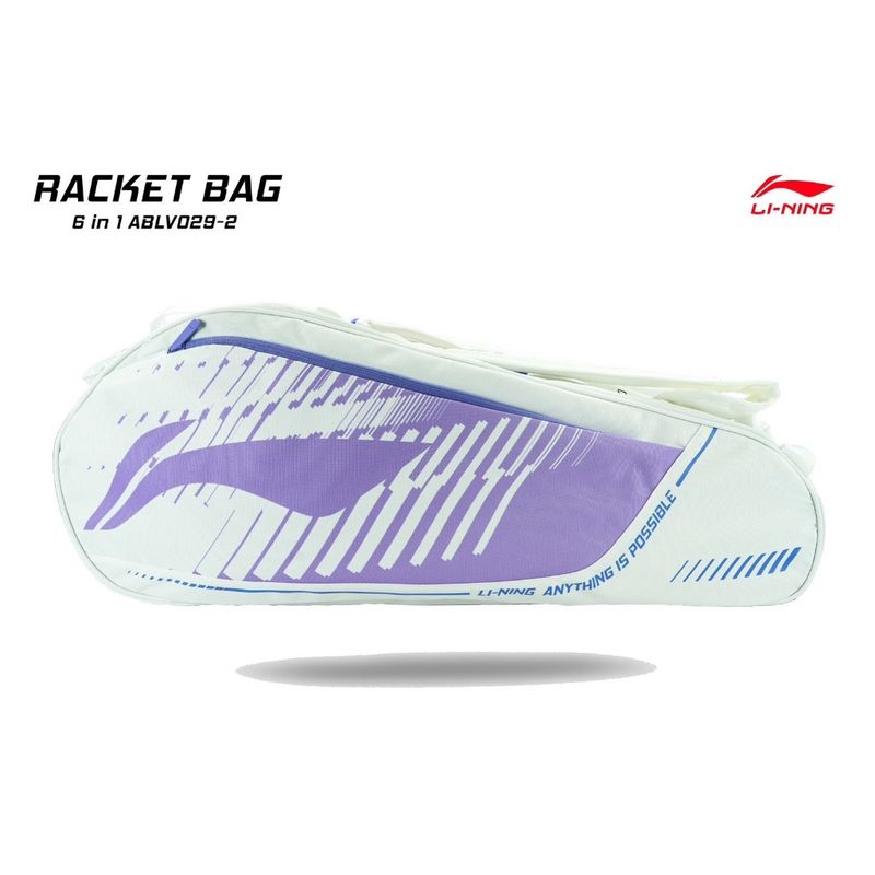 Li-Ning Training Badminton Bag ABLV029-2 Purple/White