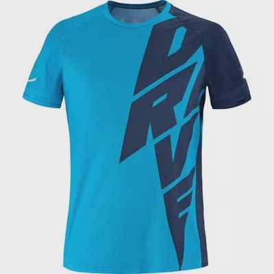 Babolat Drive Crew Neck Tee - Drive Blue