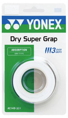 Yonex Dry Super Grap - 3 pack White