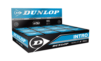 Dunlop Intro Squash Ball Blue Spot Dozen