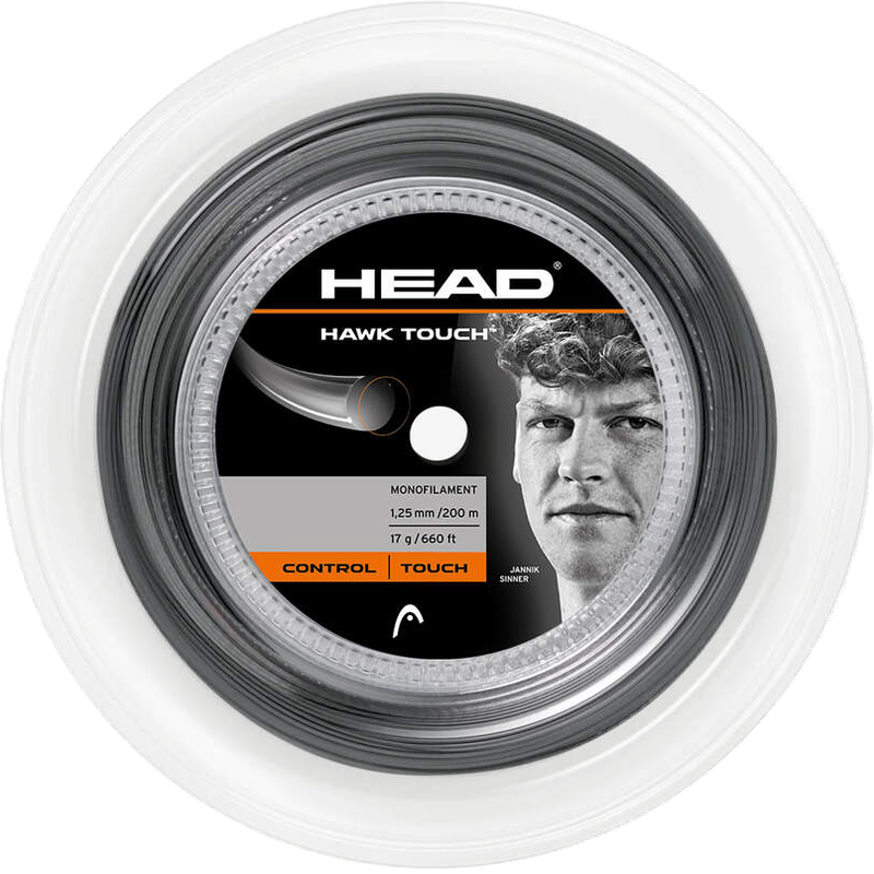 Head Hawk Touch 1.25mm Tennis String Reel - 200m Grey