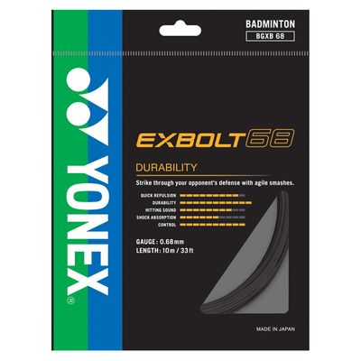 Yonex Exbolt 68 Badminton String Set - Black