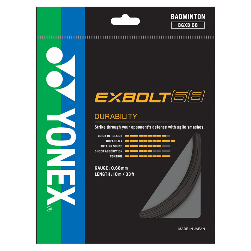 Yonex Exbolt 68 Badminton String Set - Black