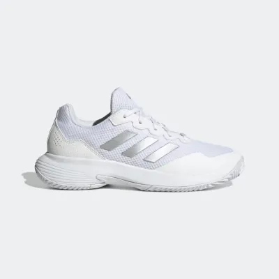 Adidas Gamecourt 2.0 Women's Tennis Shoes - Cloud White/Silver Metallic
