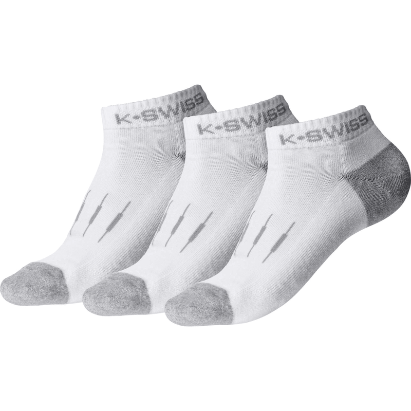 K-Swiss Women's Low Cut Socks White - 3 Pack