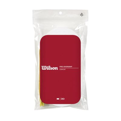 Wilson Pro Overgrip Comfort- 30 Pack - White Wilson Pro Overgrip Comfort- 30 Pack - White