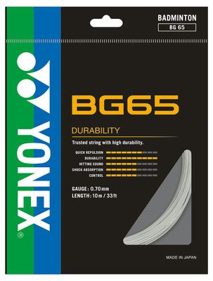 Yonex BG65 Badminton String Set - White
