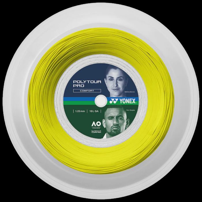 Yonex PolyTour Pro Tennis String Reel 1.25mm - Yellow