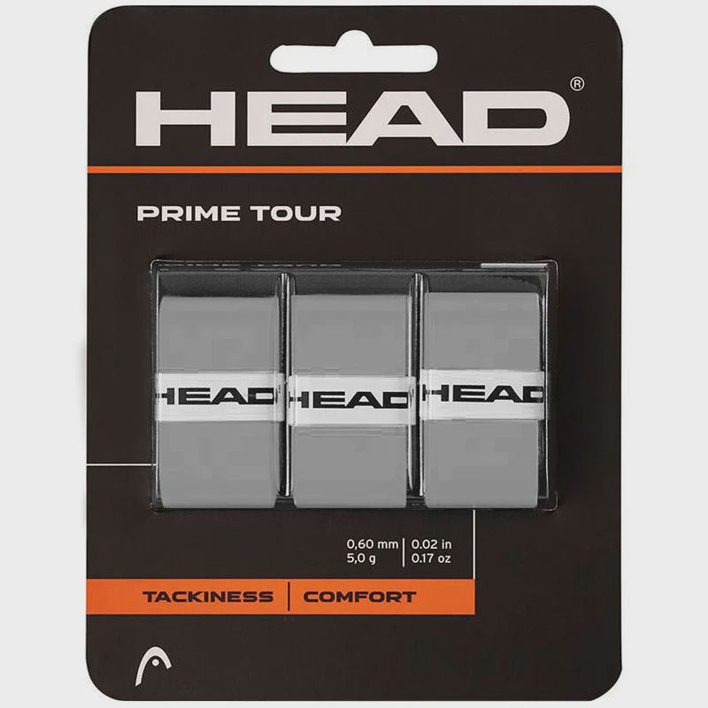 Head Prime Tour Overgrips 3 Pack - Grey