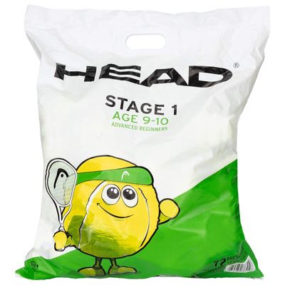 Head Stage 1 Green Tennis Balls - 72 Ball Bag