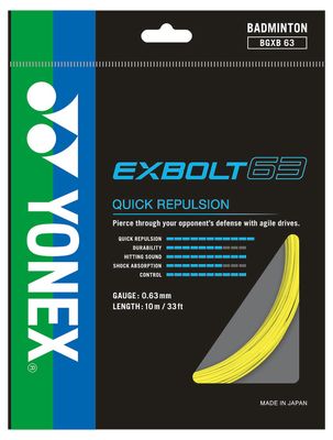 Yonex Exbolt 63 Badminton String Set - Yellow