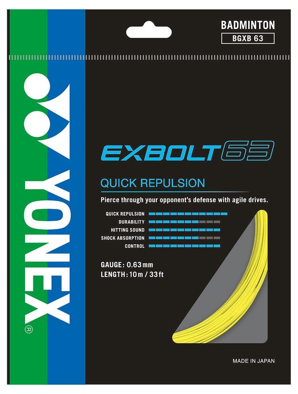 Yonex Exbolt 63 Badminton String Set - Yellow