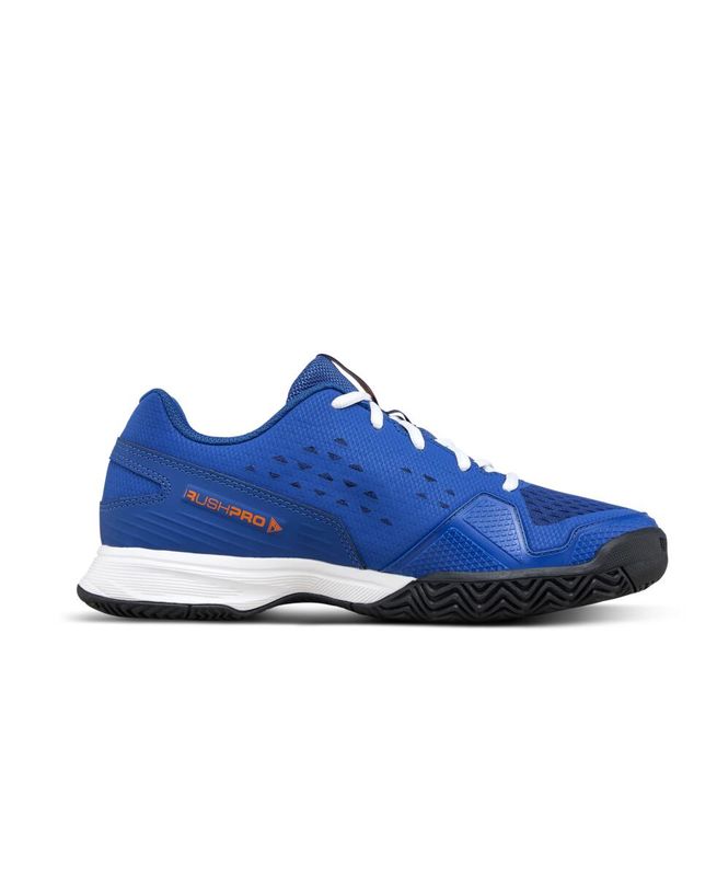 Wilson Rush Pro JR L Tennis Shoes - Deja Vu Blue/Orange Tiger/White