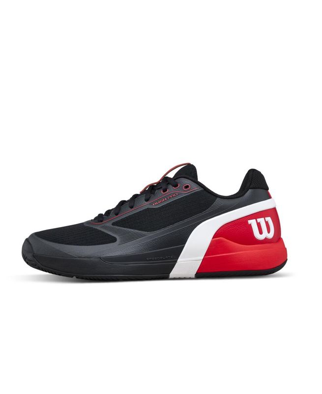 Wilson Rush Pro 5 Men's Tennis Shoes - Black/Infra Red/White