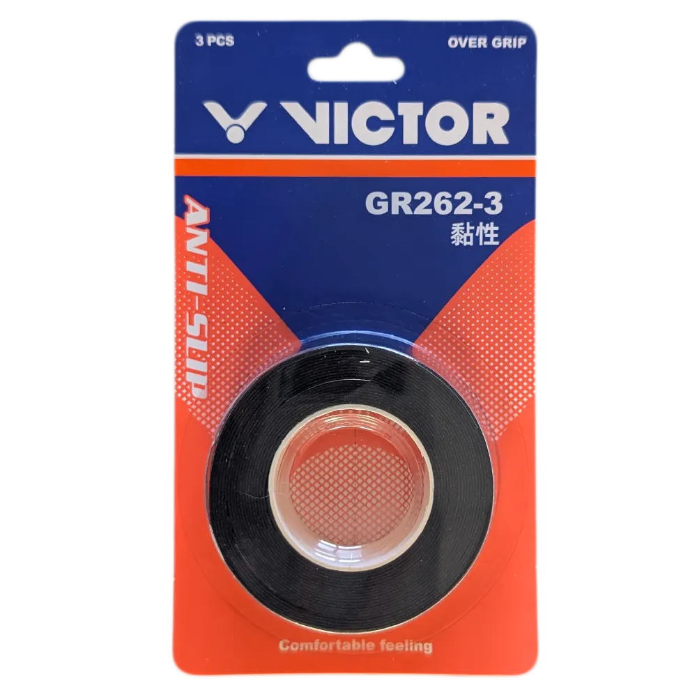 Victor Overgrip 3 Pack - Black - GR262-3 C