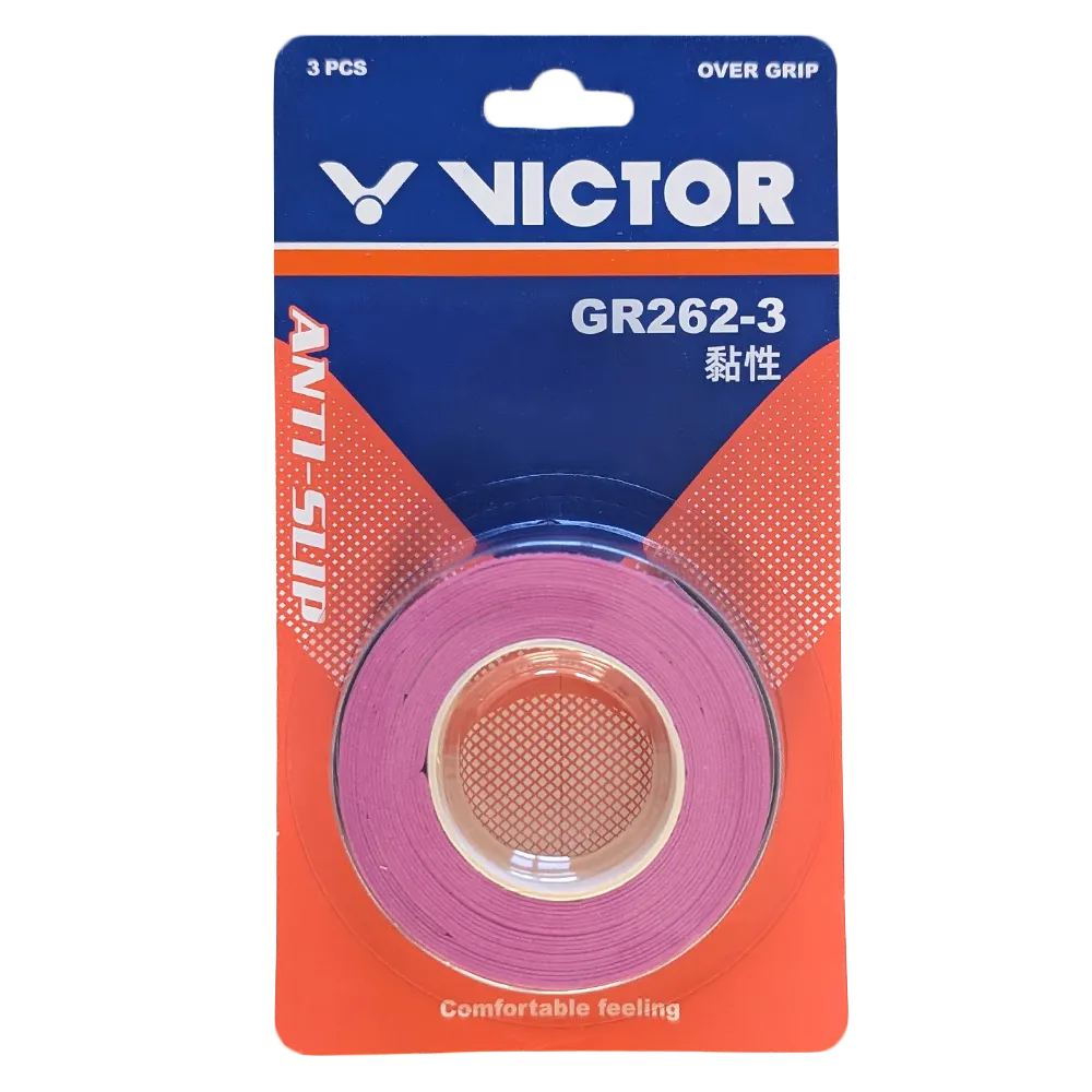 Victor Overgrip 3 Pack - Deep Pink - GR262-3 Z