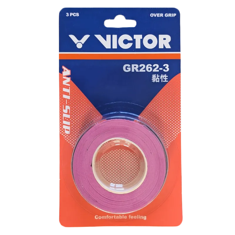 Victor Overgrip 3 Pack - Deep Pink - GR262-3 Z