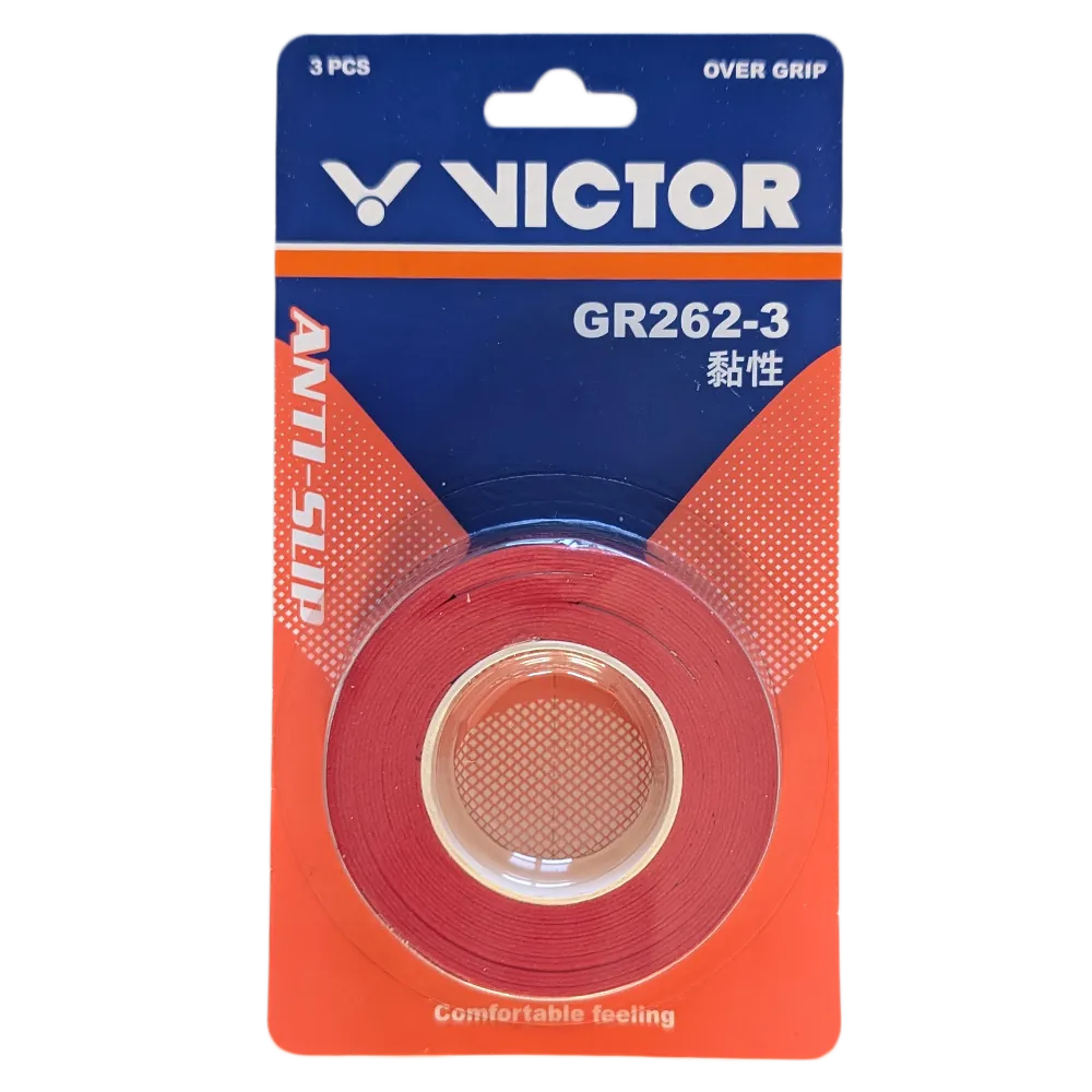 Victor Overgrip 3 Pack - Red - GR262-3 D