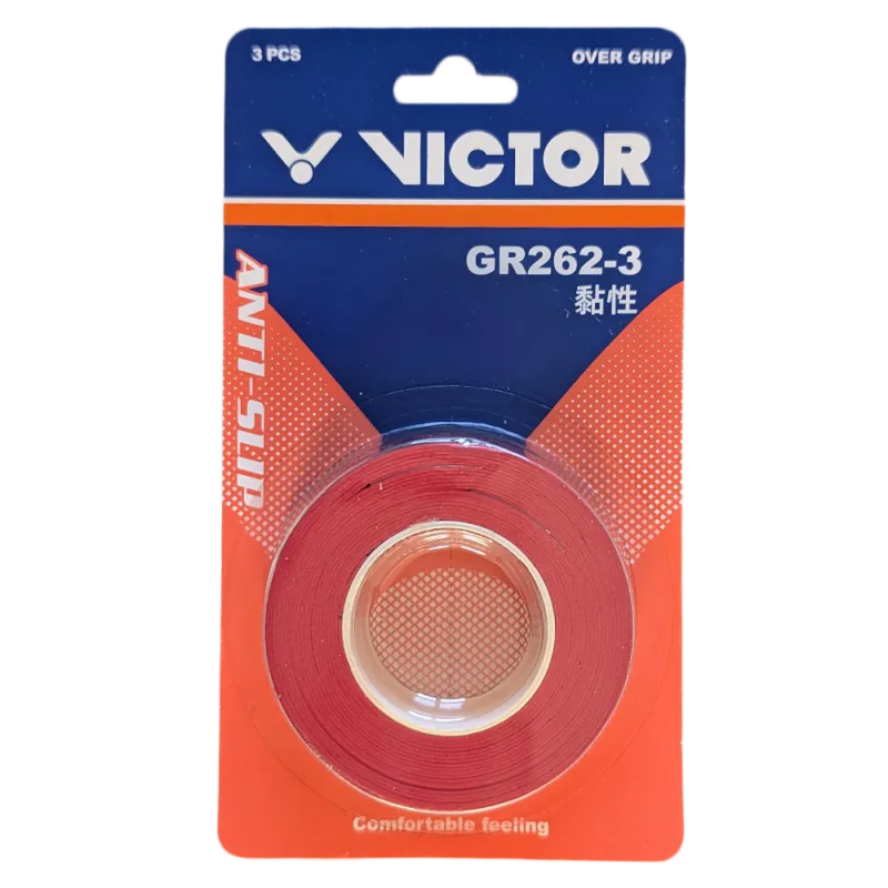 Victor Overgrip 3 Pack - Red - GR262-3 D