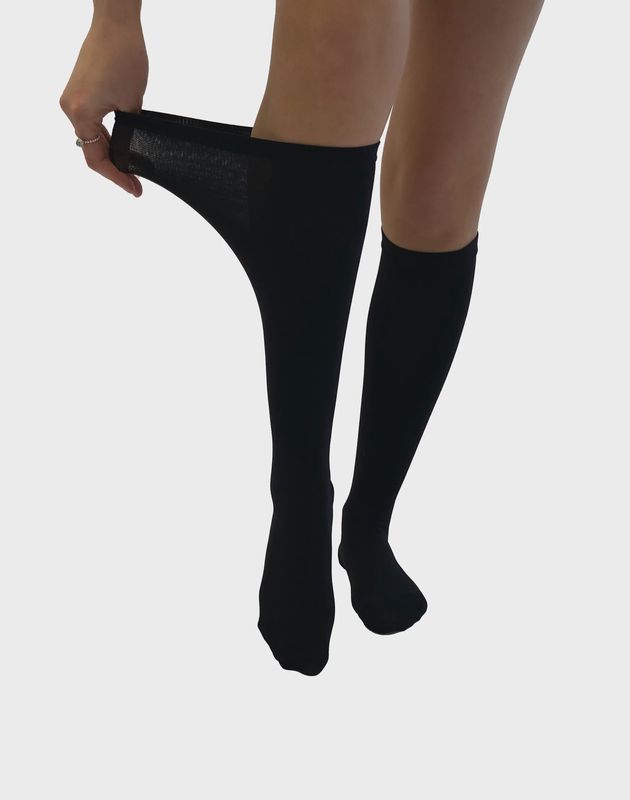 Panty kousen extra wijd zwart