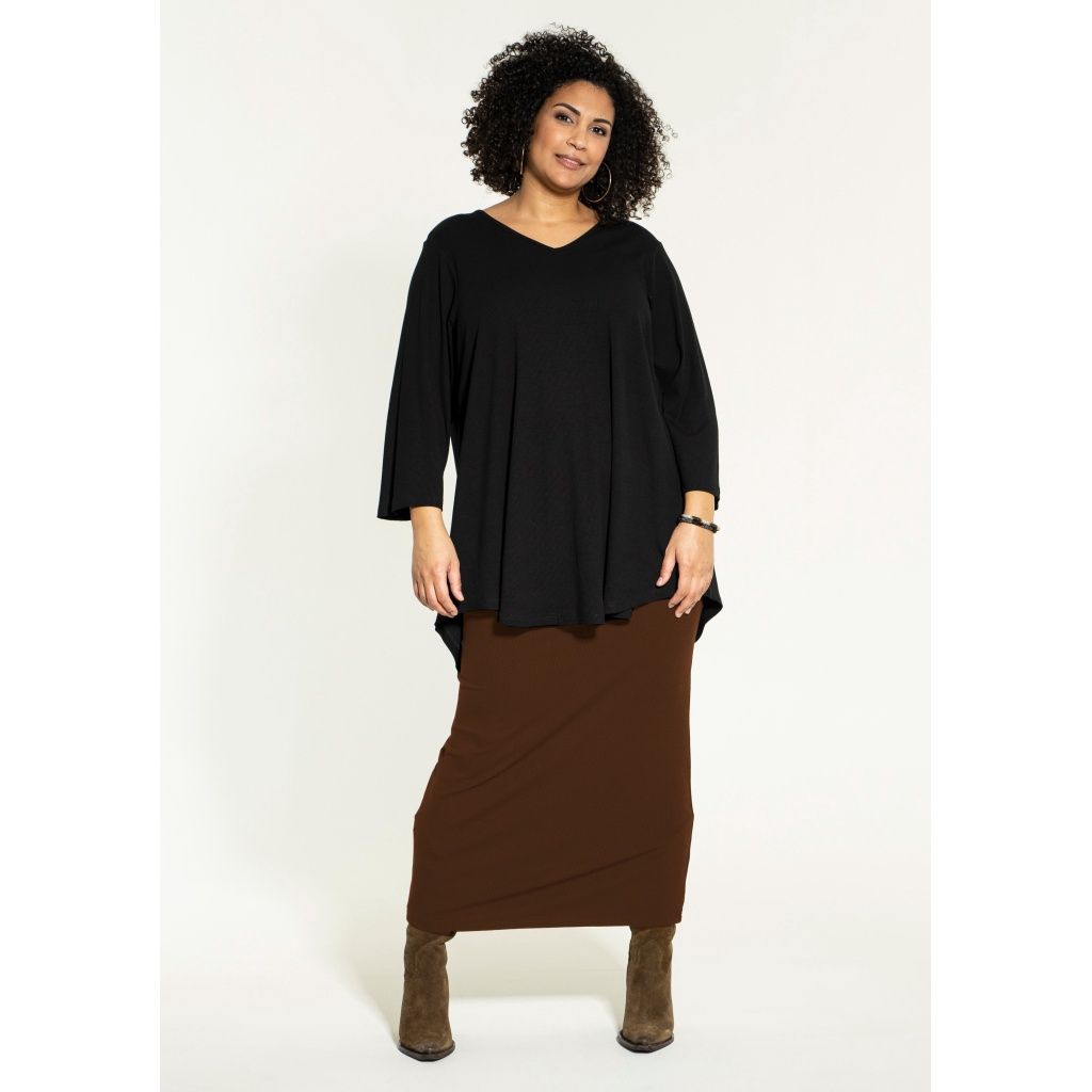 Fanni rib skirt – Bruin