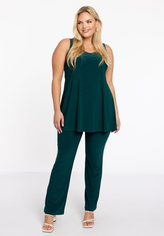 Singlet flare DOLCE dark green