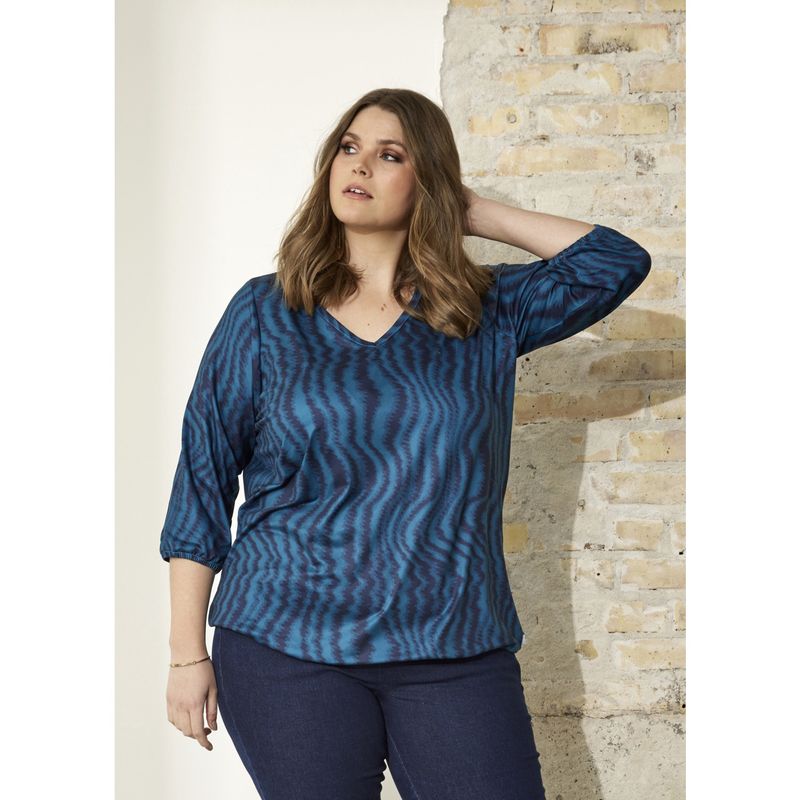 Adra blouse teal blue