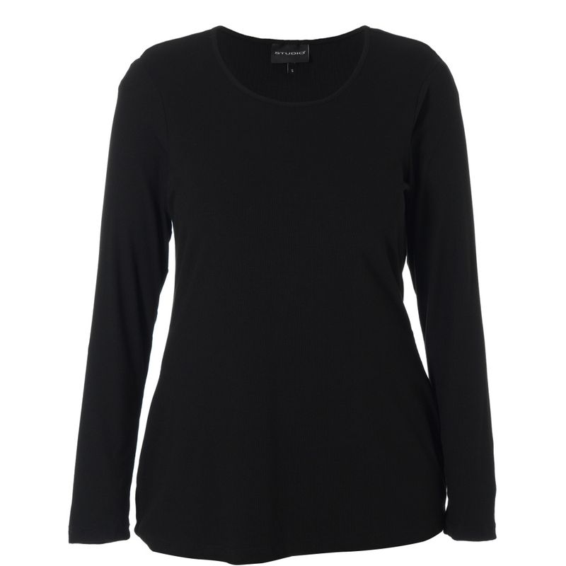 Flo rib blouse – Bruin