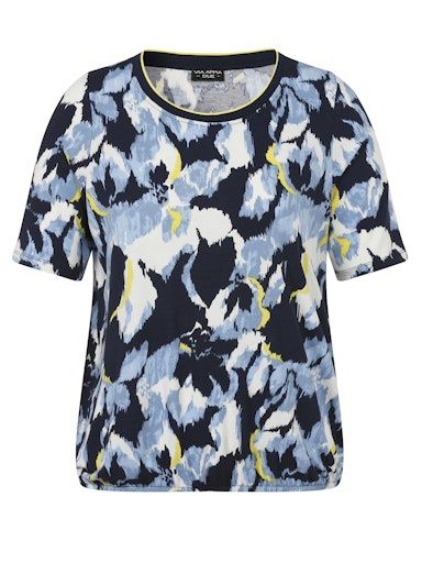 Shirt blauw geel ronde hals 2512716