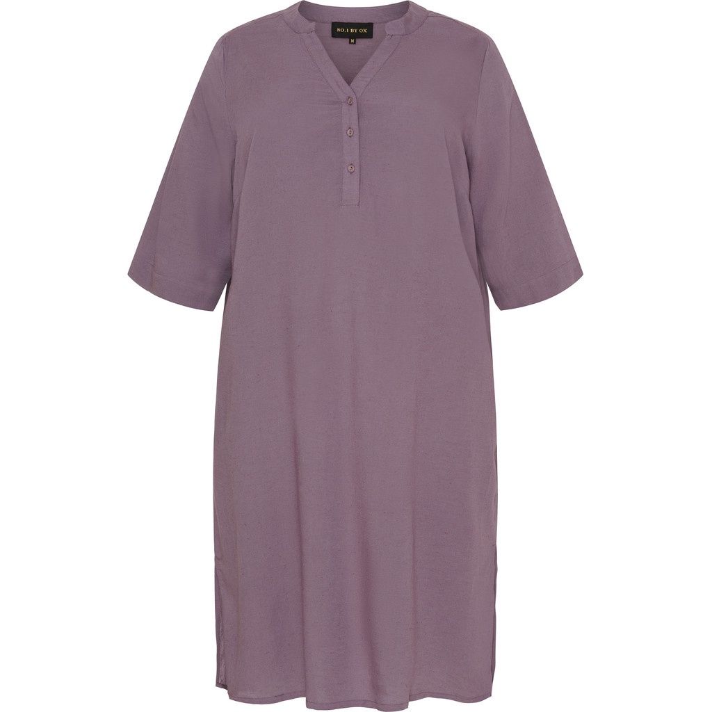 Loose tunic dress w pockets Purple Sage