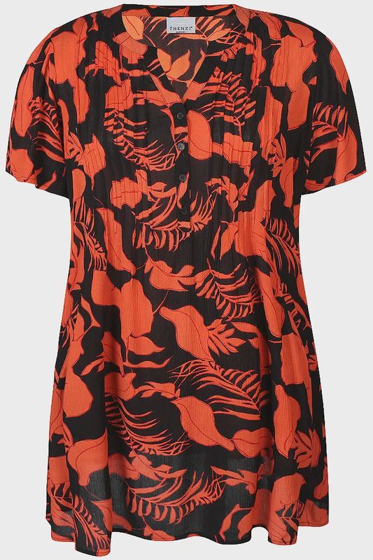 Gwen 761-Tunic S/S Coral poppy