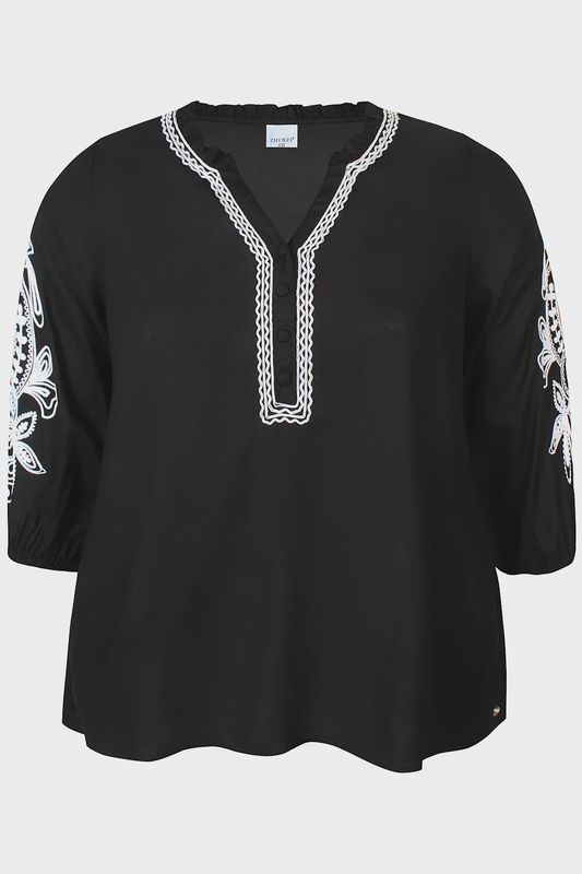GARA 743-Blouse ¾ Black