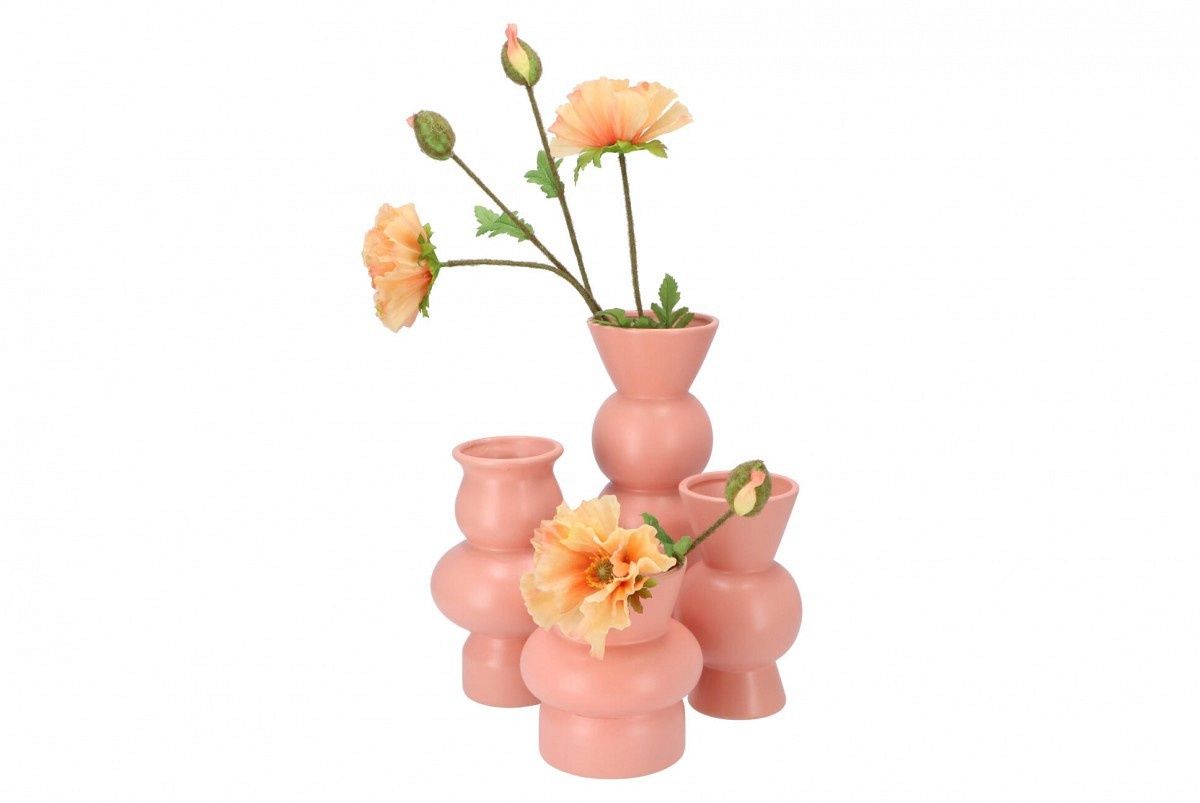 Bukan peach mat vaas hoog 17x9cm