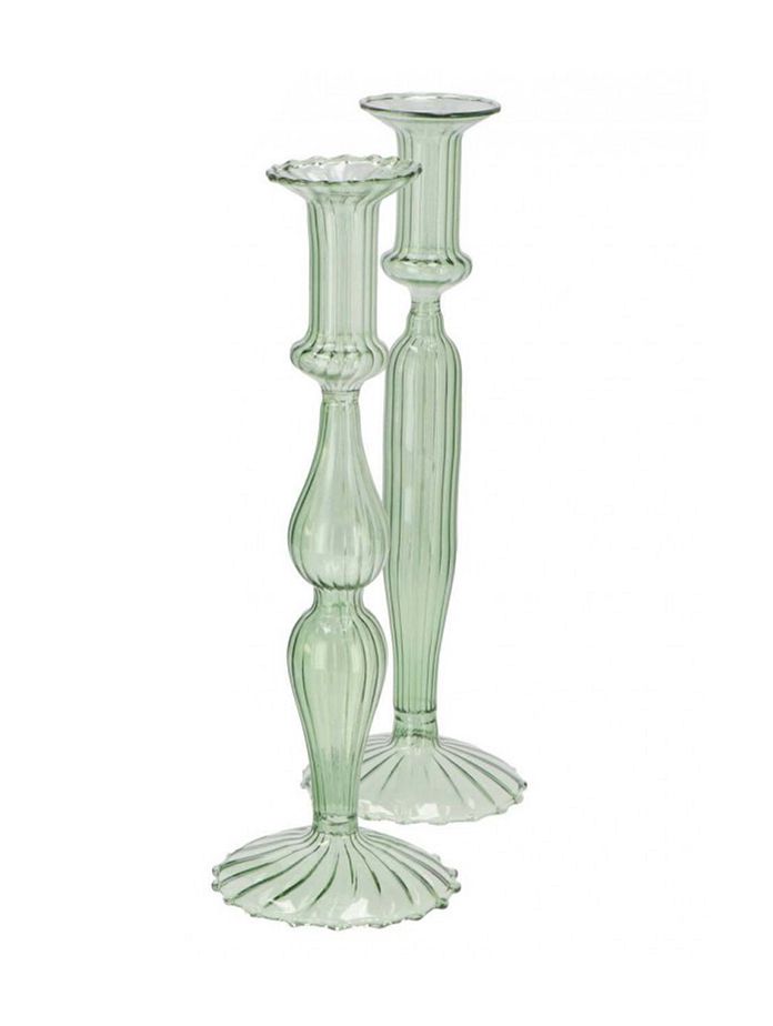 Karakum kandelaar lichtgroen 9x35cm