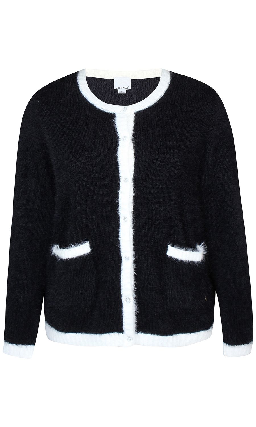 Vest Cree zwart witte bies XXL