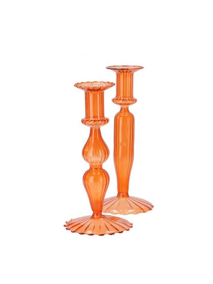 Karakum kandelaar oranje 9x20cm