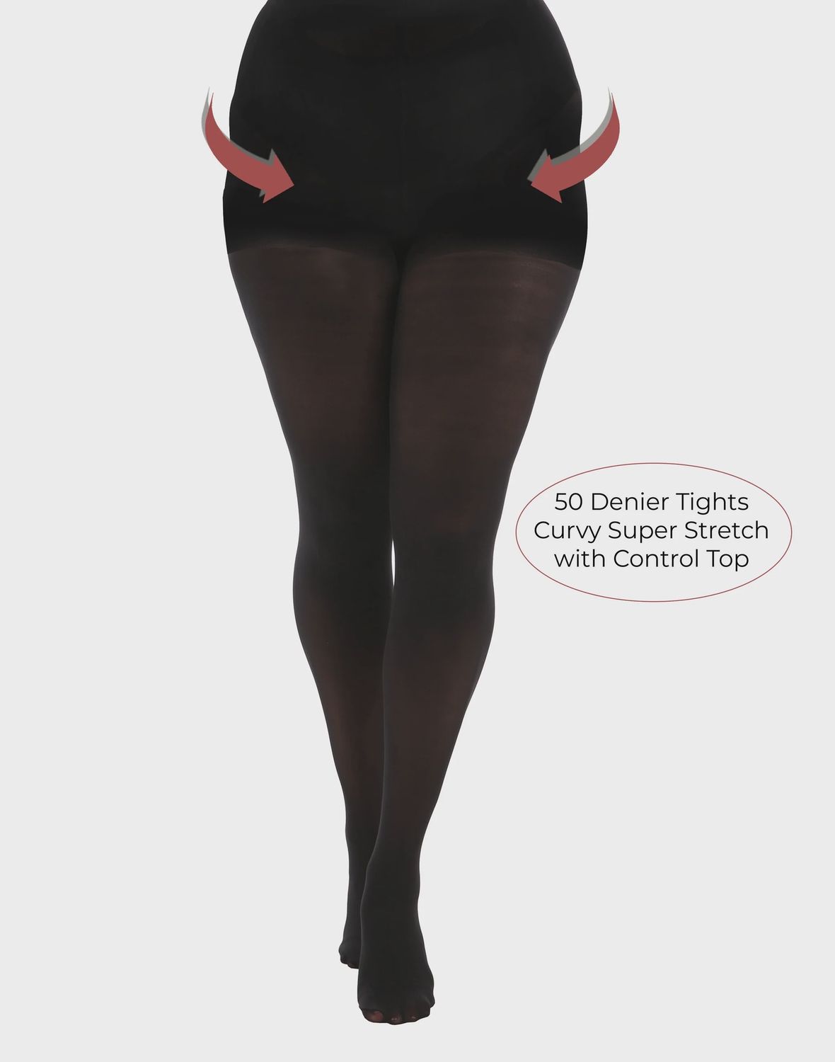Controle top black 50 denier