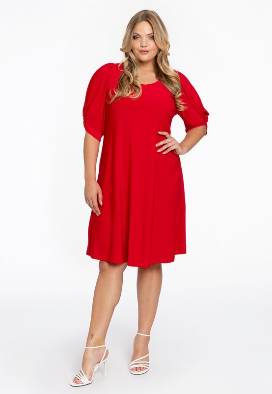 Dress puff sleeve Dolce red