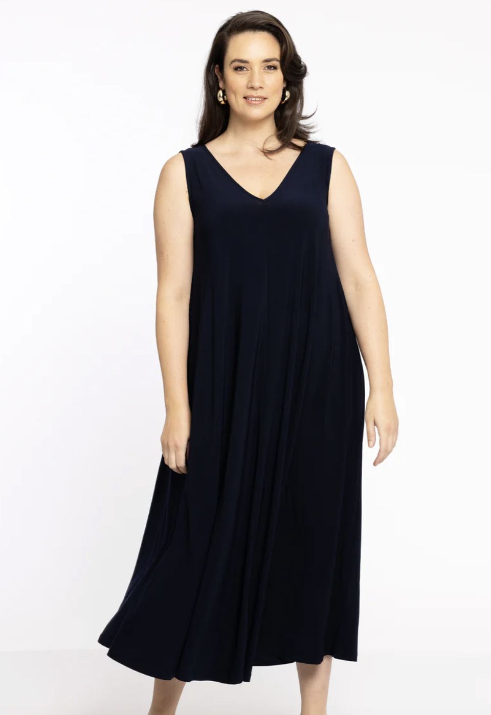 Dress swing- V sleeveless black