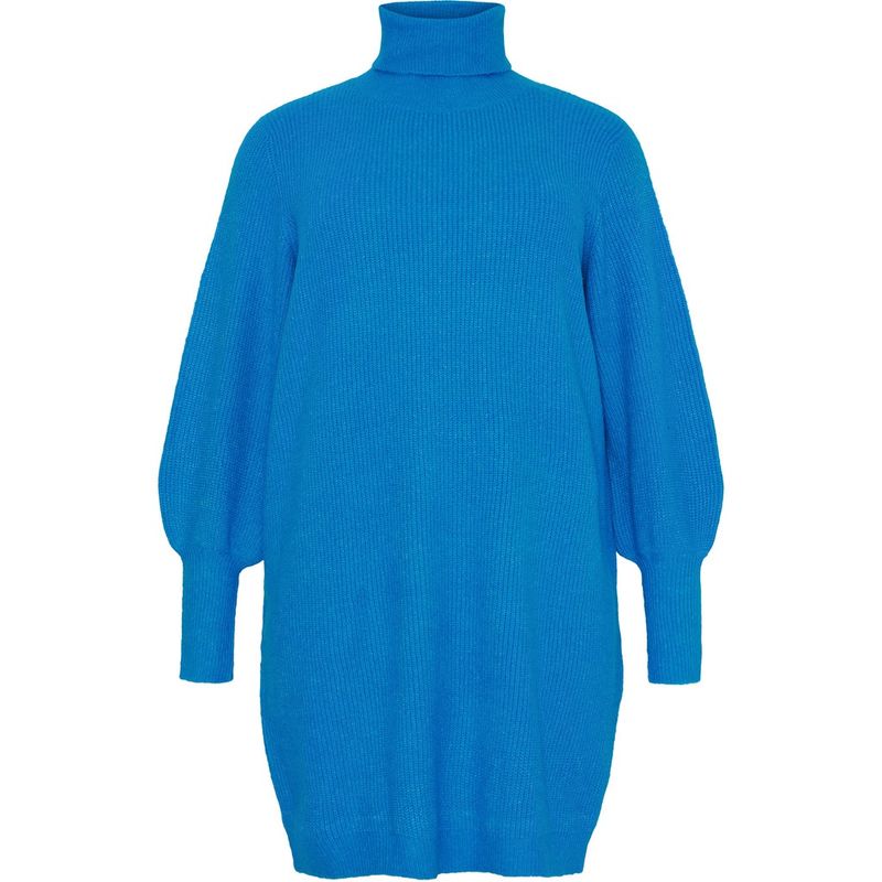 Trui jurk met col Clear Blue