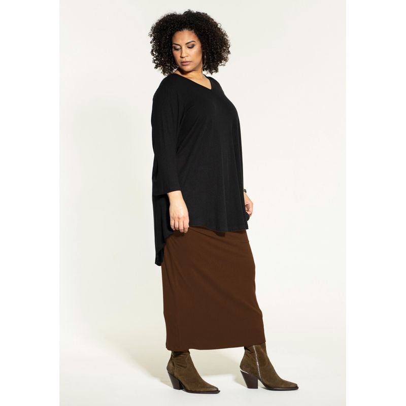Fanni rib skirt – Bruin